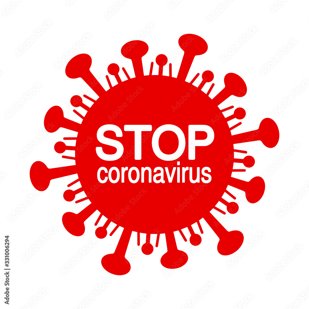 stop coronavirus ikona - obrazy, fototapety, plakaty 