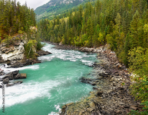 Fraser river salmon fishing area Rocky Mountains British Columbia Canada photo