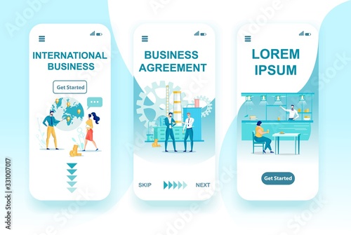 International Business Agreement Mobile Page Set