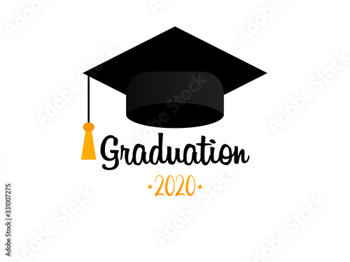 Graduation cap. Template Design Elements. Graduation Logo. Vector