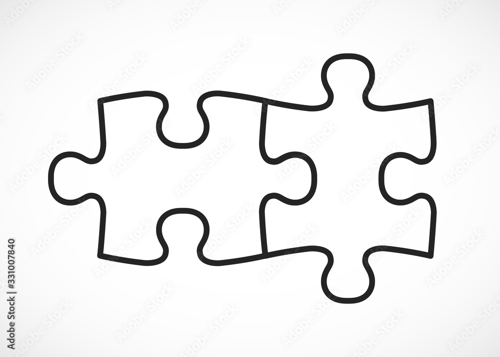 Four piece flat puzzle. Section compare service banner. Four piece flat puzzle. Section compare service banner.