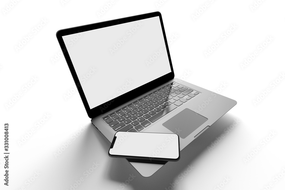 Mock up of device - 3d rendering Mock up of device - 3d rendering