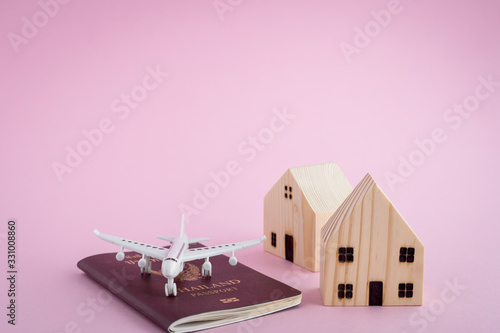 White airplane, Thai passpo...