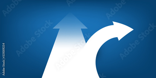 New Directions, Possibilities, Hope, Dreams, Goals - Diverging Ideas, Business Achievements, Solutions Concept