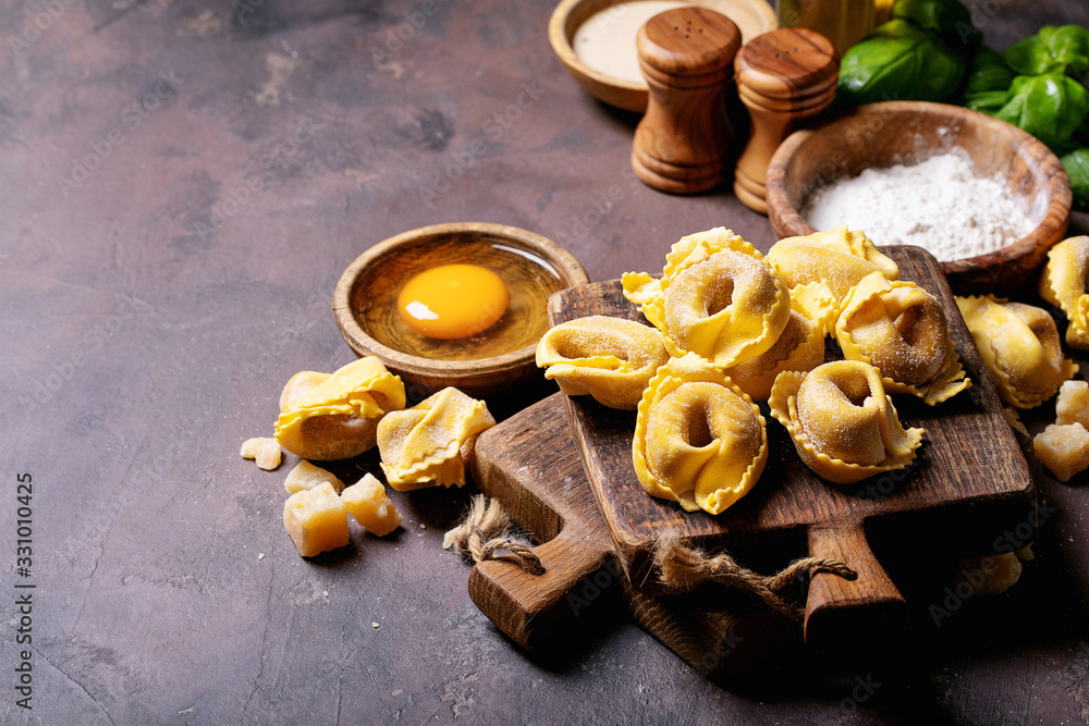 Raw traditional Itallian ravioli Raw traditional Itallian ravioli