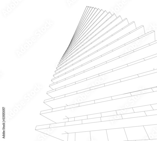 abstract building architectural background 3d