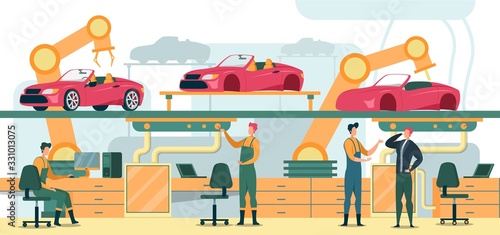 High Tech Computer-Aided Automobile Manufacture