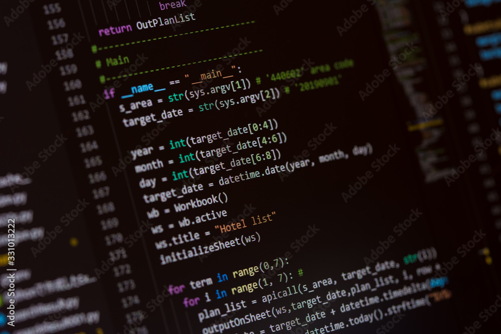 Foto de python code do Stock | Adobe Stock