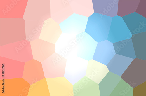 Abstract illustration of blue and yellow Giant Hexagon background