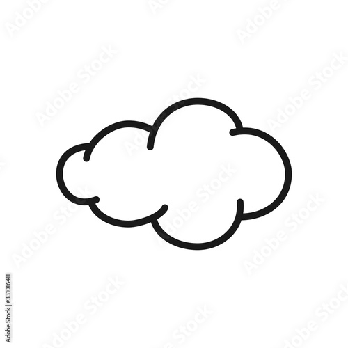 cloud icon in trendy flat style