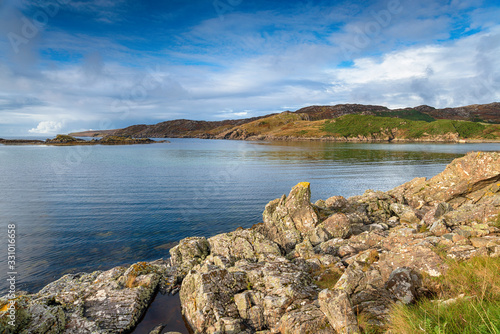 The coastline at Scourie in the Highlands