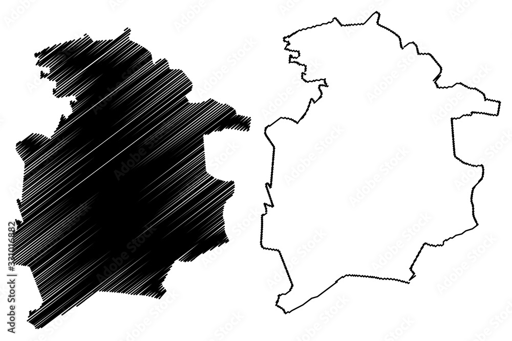 Skriveri Municipality (Republic of Latvia, Administrative divisions of Latvia, Municipalities and their territorial units) map vector illustration, scribble sketch Skriveri map