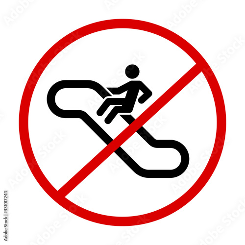 Do not slide down handrails of escalator