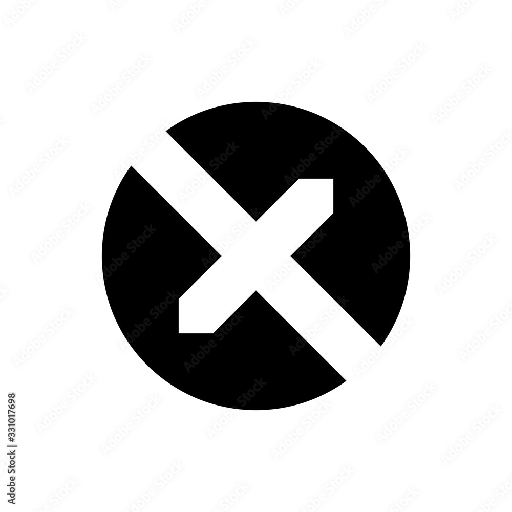 Fototapeta premium prohibition sign, icon, vector in circle.