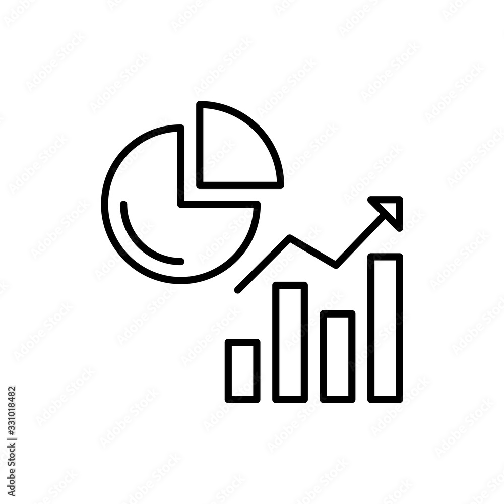 Statistics Vector Icon Line Illustration. Statistics Vector Icon Line Illustration.