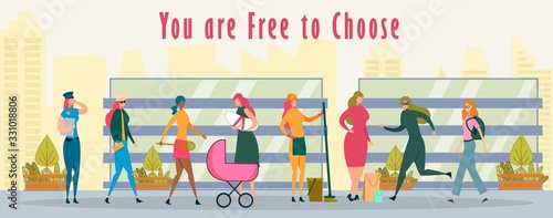 Woman or Girl Free to Choose Future Profession.