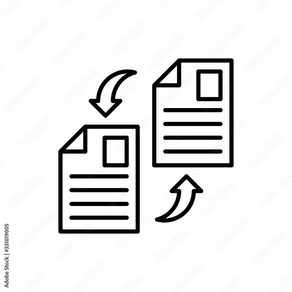 File Sharing Vector Icon Line Illustration. File Sharing Vector Icon Line Illustration.