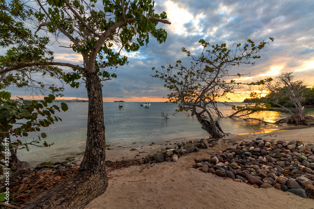 Beach at sunset