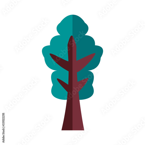 pine tree plant forest flat style icon