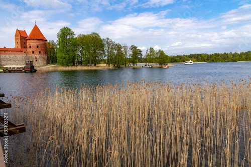 On the lake Galve near Castle. Trakai, Lithuania – 2019, May