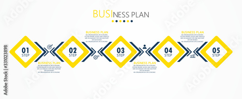 diagram Business and Education By Step 5 Stepsdesign  vector illustration photo