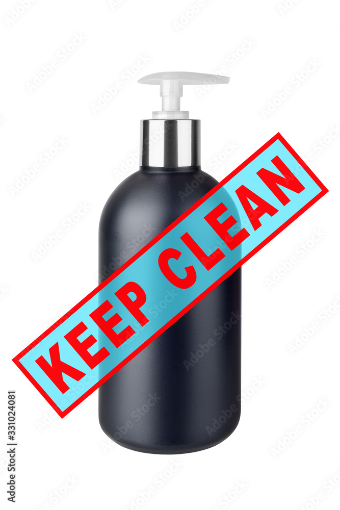 Sanitizer bottle isolated on white, gel antiseptic dispenser, keep your hand clean text, Coronavirus pandemic, Covid19 epidemic, liquid soap package, disinfectant symbol, antibacterial sign, poster Sanitizer bottle isolated on white, gel antiseptic dispenser, keep your hand clean text, Coronavirus pandemic, Covid19 epidemic, liquid soap package, disinfectant symbol, antibacterial sign, poster