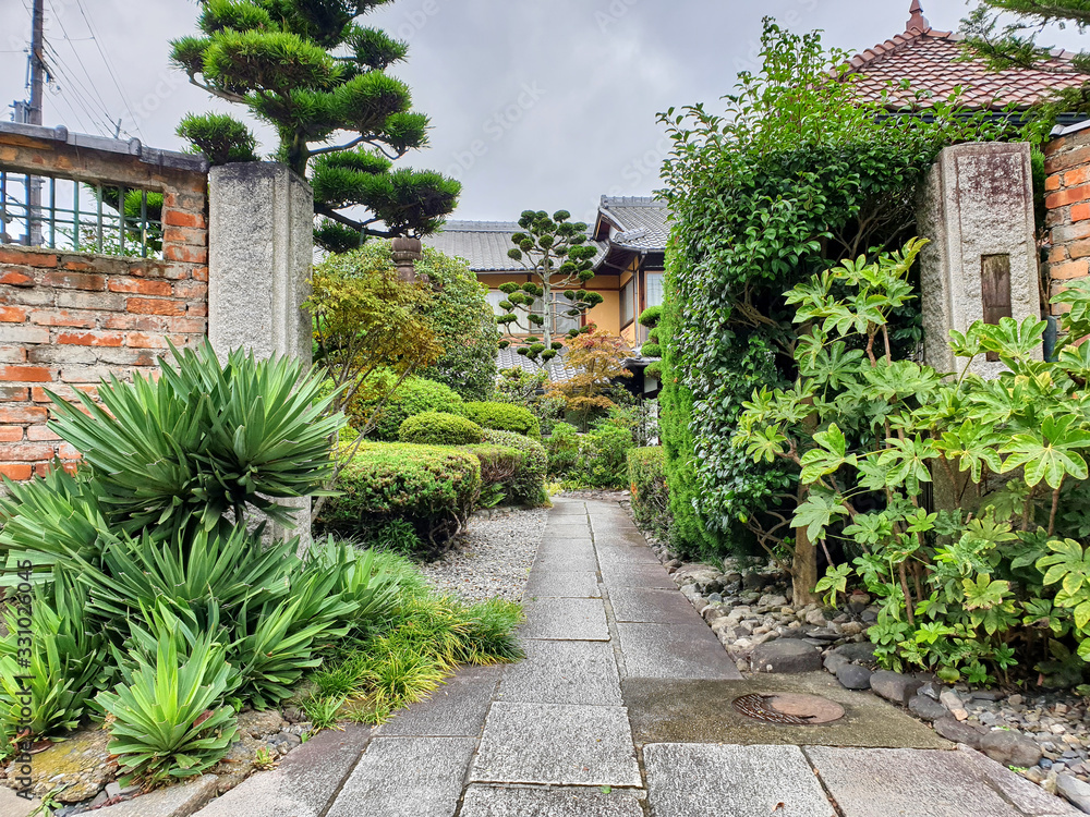 Path in Japanese style garden