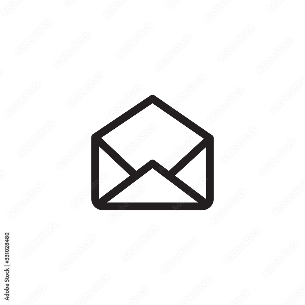 Open envelope line icon, outline vector sign, linear style pictogram isolated on white. Message symbol, logo illustration. Editable stroke. Pixel perfect Open envelope line icon, outline vector sign, linear style pictogram isolated on white. Message symbol, logo illustration. Editable stroke. Pixel perfect