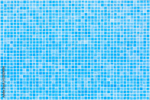 Canvas Print background of blue small tiles at a swimming pool