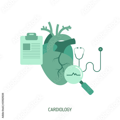 Human Heart. Cardiology concept