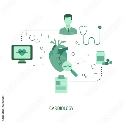 Human Heart. Cardiology concept