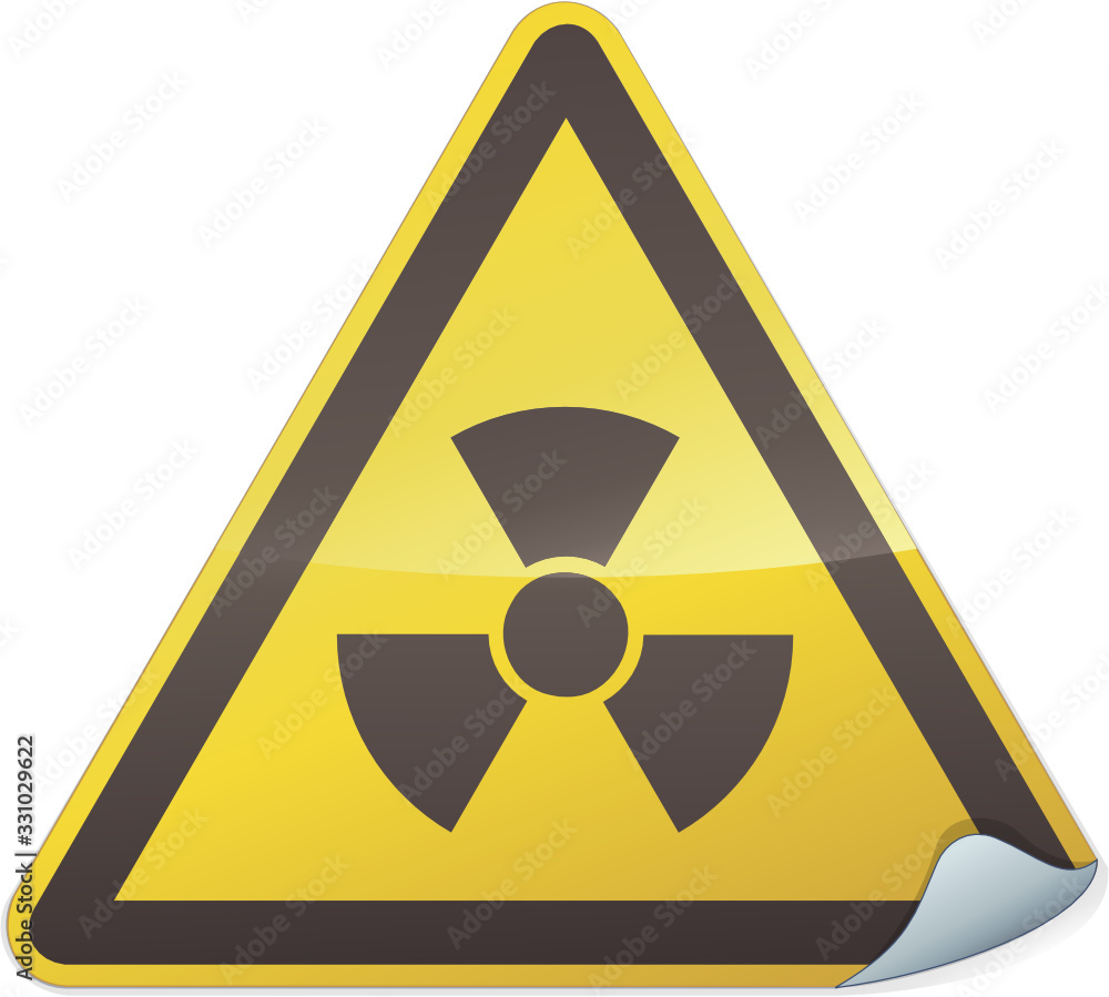 Sticker panneau de danger radiation (détouré) Sticker panneau de danger radiation (détouré)