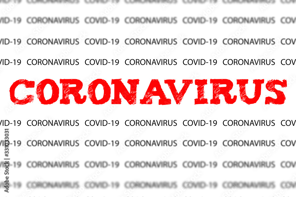 Coronavirus or COVID-19 words background