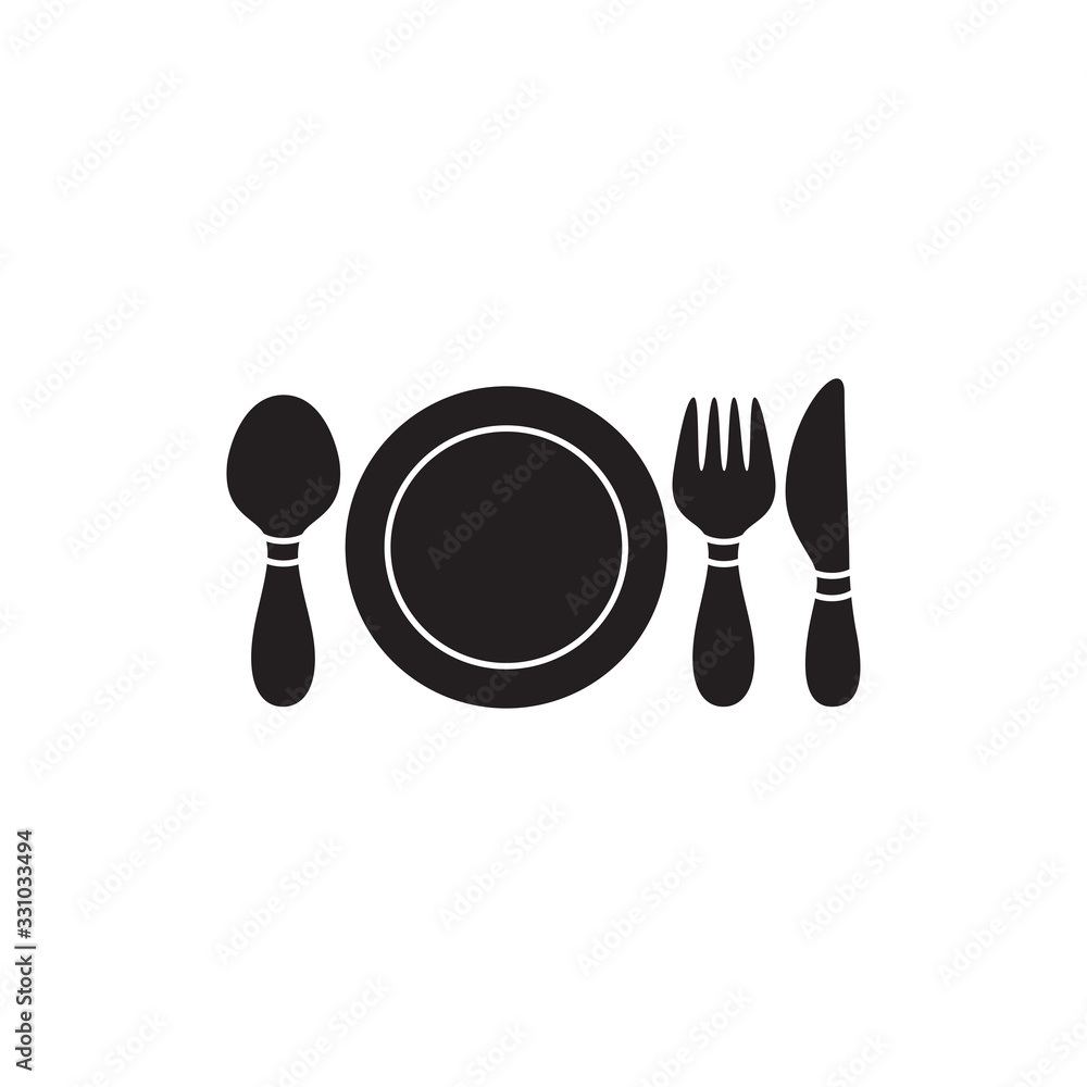 Fototapeta restaurant icon vector logo template