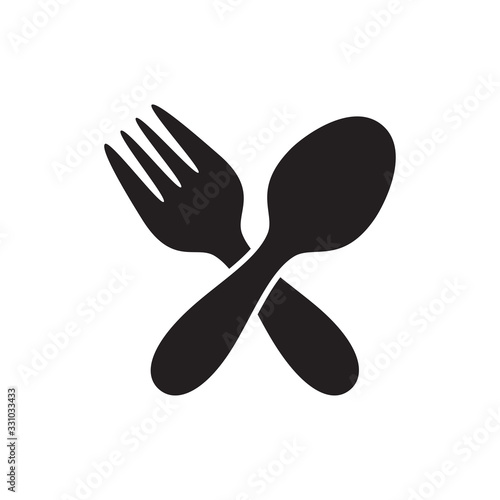 Fototapeta restaurant icon vector logo template