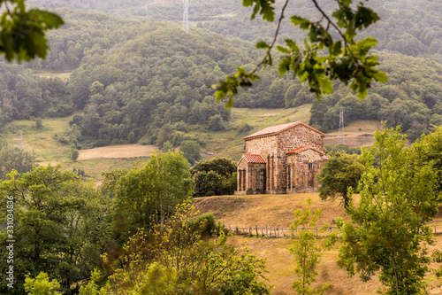 Lena, Spain. The Church of Santa Cristina de Lena, a Roman Catholic pre-Rromanesque temple in Asturias. A World Heritage Site since 1985 photo