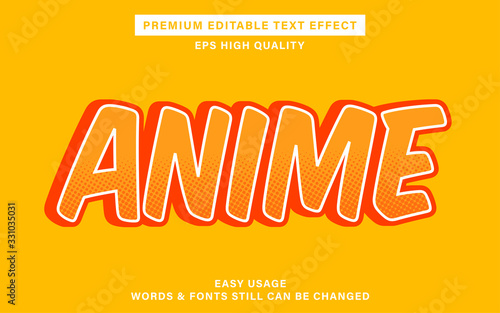 anime text effect