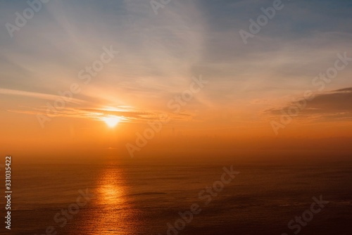 sunrise over San Francisco Bay California over the Golden Gate