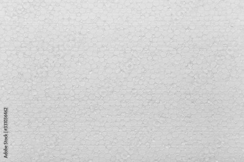 Background of white expanded polystyrene panel
