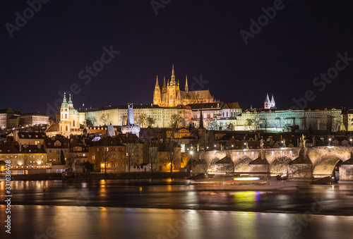 Prague Castle at night © YuliaB