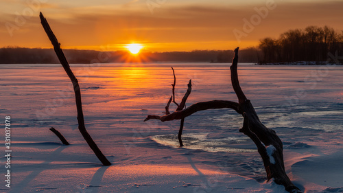 sunrise at Ned Brown Preserve, Rolling Meadows, IL
