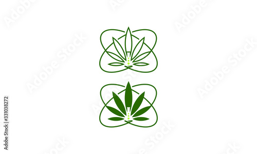 health cannabis lab logo icon symbol vector