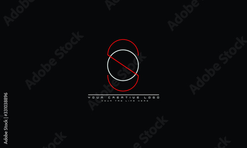 SO OS abstract vector logo monogram template