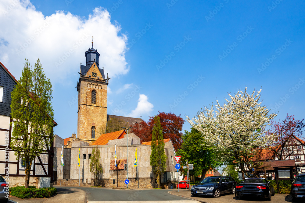 Kilianskirche und Altstadt, Korbach, Hessen, Deutschland 