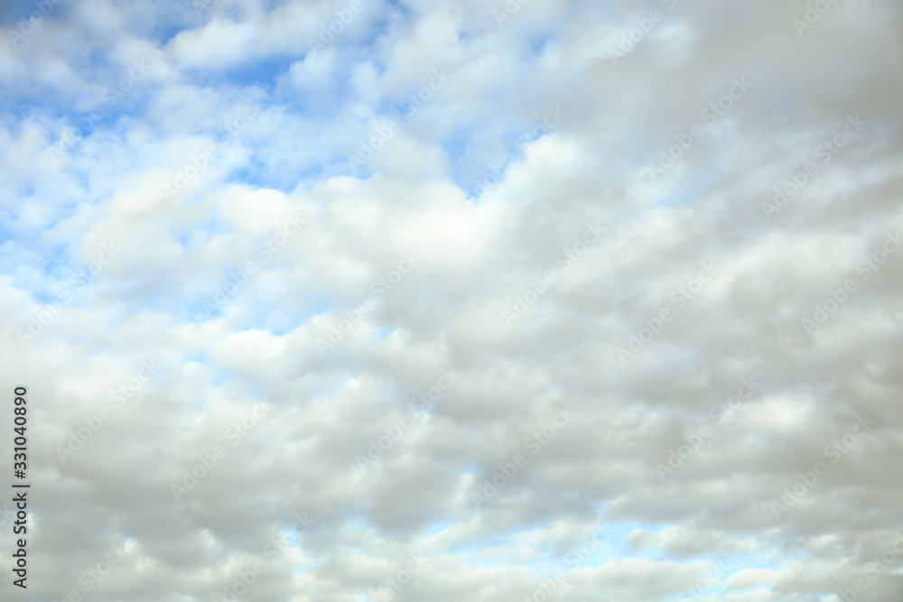 Fototapeta premium Beautiful blue sky with clouds on sunny day