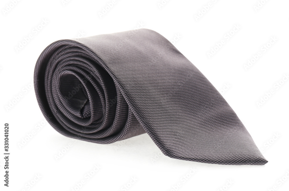 Fotografia Stylish necktie isolated on white. Elegant accessory