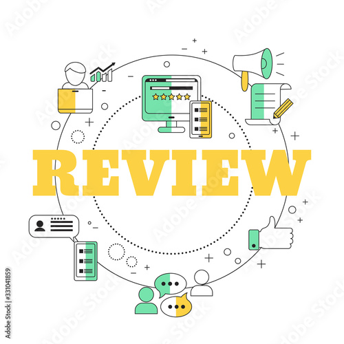 User online reviews concept