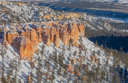 Scenic Landscape in Bryce Canyon National Park Utah in Winter