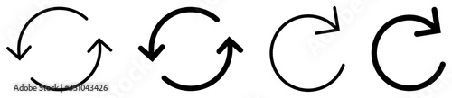 Arrow rotation circle. Vector illustration photo