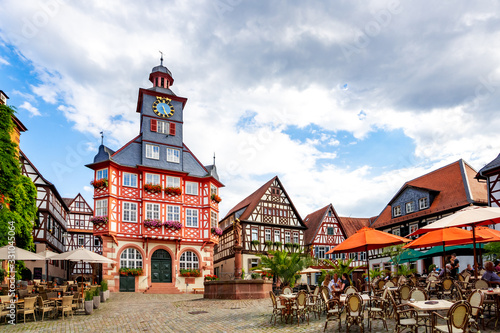 Marktplatz und Rathaus, Heppenheim, Deutschland 